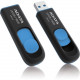A-Data Technology  Adata 16GB DashDrive UV128 USB 3.0 Flash Drive - 16 GB - USB 3.0 - 90 MB/s Read Speed - 40 MB/s Write Speed - Blue, Black - Lifetime Warranty AUV128-16G-RBE