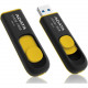 A-Data Technology  Adata 16GB DashDrive UV128 USB 3.0 Flash Drive - 16 GB - USB 3.0 - 90 MB/s Read Speed - 40 MB/s Write Speed - Yellow, Black - Lifetime Warranty AUV128-16G-RBY