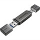 Sabrent CR-BCA2 Flash Reader - SDXC, microSDXC, SDHC, microSDHC, SD, microSD, MultiMediaCard (MMC), Reduced Size MultiMediaCard (RS-MMC) - USB 3.0, USB Type C CR-BCA2