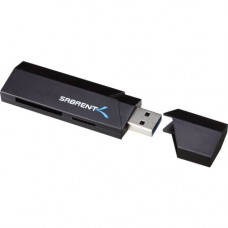 Sabrent Mini USB 3.0 Micro SD and SD Card Reader - microSD, SD, SDHC, SDXC, microSDHC, microSDXC, MultiMediaCard (MMC), TransFlash, miniSD - Mini USBExternal CR-UMSS