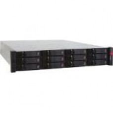 Quantum Dot Hill AssuredSAN 3730 SAN Array - 12 x HDD Supported - 12 x HDD Installed - 48 TB Installed HDD Capacity - 12 x SSD Supported - Serial Attached SCSI (SAS) Controller0, 1, 3, 5, 6, 10, 50, JBOD - 12 x Total Bays - 12 x 3.5" Bay - 2U - Rack-