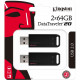 Kingston 64GB DataTraveler 20 DT20 USB 2.0 Type A Flash Drive - 64 GB - USB 2.0 Type A - Black DT20/64GB-2P