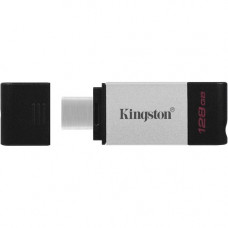 Kingston DataTraveler 80 128GB USB 3.2 (Gen 1) Type C Flash Drive - 128 GB - USB 3.2 (Gen 1) Type C - 200 MB/s Read Speed - 60 MB/s Write Speed DT80/128GB