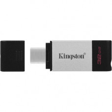 Kingston DataTraveler 80 32GB USB 3.2 (Gen 1) Type C Flash Drive - 32 GB - USB 3.2 (Gen 1) Type C - 200 MB/s Read Speed DT80/32GB