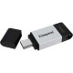 Kingston DataTraveler 80 32GB USB 3.2 (Gen 1) Type C Flash Drive - 32 GB - USB 3.2 (Gen 1) Type C - 200 MB/s Read Speed - 5 Year Warranty DT80/32GBCL