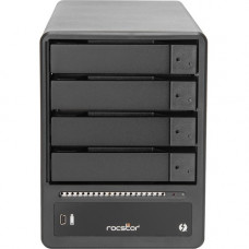 Rocstor ET34 DAS Storage System - 4 x HDD Supported - 0 x HDD Installed - 4 x SSD Supported - 32 TB Total Installed SSD Capacity - Serial ATA/600 Controller - RAID Supported 0, 1, 5, 10, JBOD - 4 x Total Bays - 4 x 2.5"/3.5" Bay - Desktop E66022