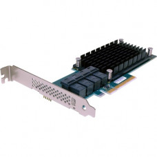 ATTO 16 Internal Port 12Gb/s SAS/SATA to PCIe 3.0 Host Bus Adapter - 12Gb/s SAS - PCI Express 3.0 x8 - Plug-in Card - RAID Supported - 16 Total SAS Port(s) - 16 SAS Port(s) Internal - RoHS Compliance ESAH-120F-000