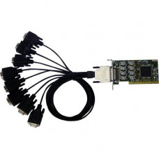 B&B Electronics Mfg. Co QUATECH UPCI 8 Port Low Profile RS-232 DB9 Surge - Universal PCI - 8 x DB-9 Serial Via Cable - Plug-in Card - RoHS Compliance ESCLP-100IND
