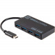 CP TECH Gigacord USB 3.1c to 4-port USB 3.0 Non Powered Hub, Black - USB Type C - External - 4 USB Port(s) - 4 USB 3.0 Port(s) - PC, Mac, Linux GC-31500