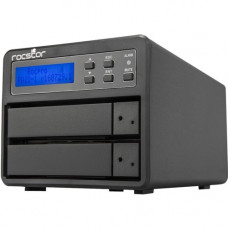 Rocstor Rocpro U33 USB Type-C Desktop RAID Storage - 2 x HDD Supported - 36 TB Supported HDD Capacity - 2 x HDD Installed - 20 TB Installed HDD Capacity - 2 x SSD Supported - 0 x SSD Installed - RAID Supported 0, 1, 10, JBOD - 2 x Total Bays - Desktop - T