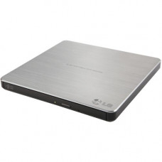 LG GP60NS50 External Ultra Slim Portable DVDRW Silver - Retail Pack - DVD-RAM/&#177;R/&#177;RW Support - 24x CD Read/24x CD Write/24x CD Rewrite - 8x DVD Read/8x DVD Write/8x DVD Rewrite - Double-layer Media Supported - USB 2.0 GP60NS50