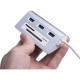 Sabrent 3 Port USB 3.0 Hub with CF/SD/TF Card Reader - USB - External - 3 USB Port(s) - 3 USB 3.0 Port(s) - PC, Mac HB-MACR
