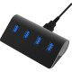 Sabrent 4 Port Aluminum USB 3.0 Hub (30" cable) | Black - USB - External - 4 USB Port(s) - 4 USB 3.0 Port(s) - PC, Mac, Linux HB-MC3B-PK40
