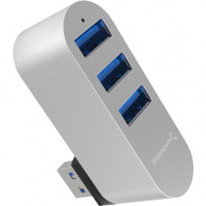 Sabrent Premium 3-Port Aluminum Mini USB 3.0 Rotatable Hub [90&deg;/180&deg; Degree Rotatable] - USB - External - 3 USB Port(s) - 3 USB 3.0 Port(s) - Mac, PC, Linux HB-R3MC-PK50