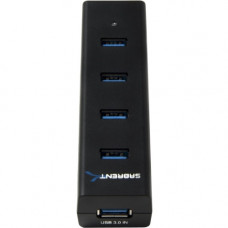 Sabrent 4 Port Portable USB 3.0 Compact Hub - USB - External - 4 USB Port(s) - 4 USB 3.0 Port(s) - PC, Mac HB-RU34-PK20