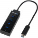Sabrent Portable 4 Port USB 3.0 Hub - USB - External - 4 USB Port(s) - 4 USB 3.0 Port(s) - PC, Mac, Linux HB-RUC4-PK20