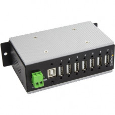 Startech.Com 7 Port USB 2.0 Hub - Metal Industrial USB Hub (USB-A to 7 USB-A) - Mountable, ESD/Surge Protection - Extended Operating Temp - Industrial 7 port USB 2.0 hub w/USB Type-A screw lock ports 480Mbps - Rugged metal USB hub with 15kV Air/8kV Contac