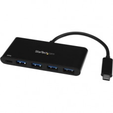 Startech.Com 4 Port USB C Hub with Power Delivery - USB-C to 4x USB-A - 4 Port USB Hub - USB 3.0 Hub - USB Type C Hub - USB Port Expander - USB Type C - External - 4 USB Port(s) - 4 USB 3.0 Port(s) - PC, Mac HB30C4AFPD