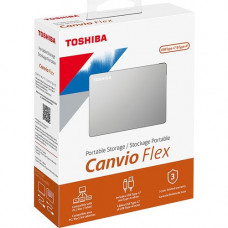 Toshiba Canvio Flex HDTX120XSCAA 2 TB Portable Hard Drive - External - Silver - Tablet Device Supported - USB 3.0 HDTX120XSCAA