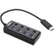 Dyconn Portable 4 Port USB 3.0 Hub (HUB4B-P) - USB - External - 4 USB Port(s) - 4 USB 3.0 Port(s) - PC, Mac HUB4B-P
