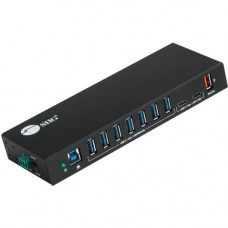 SIIG 10 Port Industrial USB 3.1 Gen 1 Hub with Dual USB-C & 65W Charging - 5Gbps Data Transfer Rates , Wall & DIN Rail Mount Support ID-US0811-S1