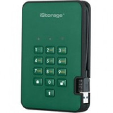 iStorage diskAshur2 500 GB Hard Drive - 2.5" Drive - External - Portable - TAA Compliant - USB 3.1 - 5400rpm - 8 MB Buffer - Racing Green - 256-bit Encryption Standard IS-DA2-256-500-GN