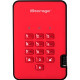 iStorage diskAshur2 500 GB Portable Hard Drive - 2.5" External - Fiery Red - TAA Compliant - USB 3.1 - 5400rpm - 8 MB Buffer - 256-bit Encryption Standard IS-DA2-256-500-R