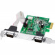 SIIG CyberSerial 2-port PCI Express Serial Adapter - 2 x 9-pin DB-9 RS-232 Serial - RoHS, TAA Compliance JJ-E10D11-S3
