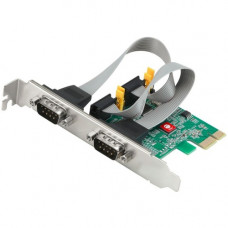 SIIG 2 Port DP Cyber RS-232 2S PCIe Card - 250Kbps - ASIX AX99100 Chipset - PCI Express Base Specification 2.0 Compliant - TAA Compliance JJ-E20711-S1