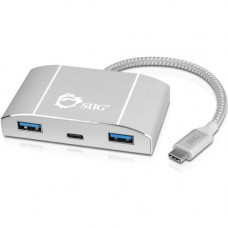 SIIG USB-C to 4-Port USB 3.0 Hub with PD Charging - 3A/1C - USB Type C - External - 4 USB Port(s) - 3 USB 3.0 Port(s) - PC, Mac JU-H30C11-S1