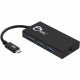 SIIG USB-C to USB 3.0 Hub & Gigabit Ethernet LAN Adapter - USB Type C - External - 3 USB Port(s) - 1 Network (RJ-45) Port(s) - 3 USB 3.0 Port(s) - PC, Mac JU-H30D11-S1
