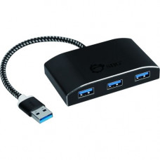 SIIG SuperSpeed USB 3.0 4-Port Powered Hub - USB - External - 4 USB Port(s) - 4 USB 3.0 Port(s) - PC, Mac JU-H40F12-S1