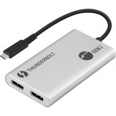 SIIG Thunderbolt 3 to Dual DP 1.2 Adapter - Thunderbolt 3 - External - Mac, PC JU-TB0611-S1