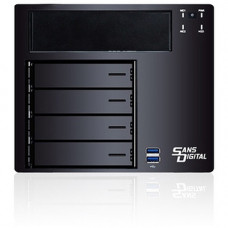 Sans Digital AN4L+BBKU - 64bit 4 Bay Backup Appliance Dual Gigabit NAS Server (Black) - 4 x HDD Supported - 48 TB Supported HDD Capacity - 4 GB RAM DDR3 SDRAM - Serial ATA Controller - RAID Supported 0, 1, 5, 6, 10 - 4 x Total Bays - Gigabit Ethernet - Ne