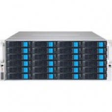 Sans Digital EliteNAS EN424L12- 4U 24 Bay 12G SAS/6G SATA Hardware RAID 6 NAS+iSCSI Server - Intel Quad-core (4 Core) - 24 x HDD Supported - 192 TB Supported HDD Capacity - 8 GB RAM - 12Gb/s SAS Controller - RAID Supported 0, 1, 3, 5, 6, 10, 50, 60, Hot S