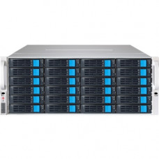 Sans Digital EliteNAS EN424L12DT SAN/NAS Storage System - Intel Quad-core (4 Core) - 24 x HDD Supported - 192 TB Supported HDD Capacity - 8 GB RAM DDR4 SDRAM - 12Gb/s SAS Controller - RAID Supported 0, 1, 3, 5, 6, 10, 50, 60, Hot Spare, JBOD - 24 x Total 