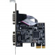 SIIG Dual-Serial Port / RS-232 PCIe Card - Plug-in Card - PCI Express 1.1 x1 - Linux, PC - 2 x Number of Serial Ports External LB-S00014-S1