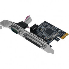 SIIG Single Serial Port plus Single Parallel Port PCIe Card - Plug-in Card - PCI Express 1.1 x1 - 1 x Number of Parallel Ports External - 1 x Number of Serial Ports External LB-SP0014-S1