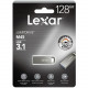 Lexar JumpDrive M45 USB 3.1 Flash Drive, 128GB, Silver, LJDM45-128ABSLNA - 128 GB - USB 3.1 - Silver - 256-bit AES - 5 Year Warranty LJDM45-128ABSLNA