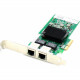 AddOn KU004AA Comparable 10/100/1000Mbs Dual Open RJ-45 Port 100m PCIe x4 Network Interface Card - 100% compatible and guaranteed to work - TAA Compliance KU004AA-AO