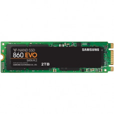 Samsung 860 EVO 2 TB Solid State Drive - M.2 2280 Internal - SATA (SATA/600) - 550 MB/s Maximum Read Transfer Rate - TAA Compliance MZ-N6E2T0BW