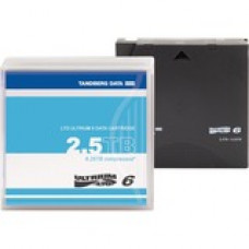 Overland LTO Ultrium 6 Data Cartridge - LTO-6 - Labeled - 2.50 TB (Native) / 6.25 TB (Compressed) OV-LTOBCL620