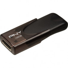 PNY 128GB Attach&eacute; 4 2.0 Flash Drive - 128 GB - USB 2.0 Type A - Black - 1 Year Warranty P-FD128ATT4-GE
