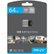 PNY Elite-X Fit USB 3.0 Flash Drive, 64GB, Gray, P-FDI64GEXFIT-GE - 64 GB - USB 3.0 - 200 MB/s Read Speed - Gray - 1 Year Warranty P-FDI64GEXFIT-GE