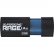 PATRIOT Memory Supersonic Rage Lite USB 3.2 Gen 1 Flash Drives - 128GB - 128 GB - USB 3.2 (Gen 1) - 120 MB/s Read Speed - Black, Blue - 3 Year Warranty PEF128GRLB32U