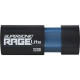PATRIOT Memory Supersonic Rage Lite USB 3.2 Gen 1 Flash Drives - 32GB - 32 GB - USB 3.2 (Gen 1) - 120 MB/s Read Speed - Black, Blue - 3 Year Warranty - 1 / Pack PEF32GRLB32U