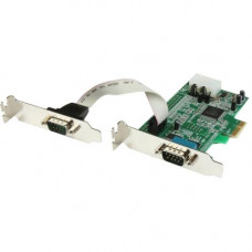 Startech.Com 2 Port Low Profile PCI Express Serial Card - 16550 - 2 x 9-pin DB-9 Male RS-232 Serial PCI Express - RoHS, TAA Compliance PEX2S553LP