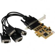 Startech.Com 4 Port PCI Express (PCIe) RS232 Serial Card w/ Power Output and ESD Protection - PCI Express x1 - 4 x DB-9 Male Serial Via Cable - Plug-in Card - TAA Compliance PEX4S553S