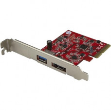 Startech.Com 2 Port USB 3.1 (10Gbps) + eSATA PCI Express Card - 1x USB-A + 1x eSATA - USB 3.1 PCIe Card & eSATA Card - USB 3.1 Expansion Card - PCI Express x4 - Plug-in Card - 1 USB Port(s) - 1 USB 3.1 Port(s) - Linux, PC - TAA Compliant - TAA Complia