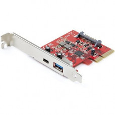 Startech.Com 2-Port 10Gbps USB-A & USB-C PCIe Card Adapter - USB 3.1 Gen 2 PCI Express Expansion Add-On Card - Windows, macOS, Linux - USB-A USB-C PCI Express card w/Multiple INs maintains max speed w/mixed speed devices - 2-Port 10Gbps Expansion Host